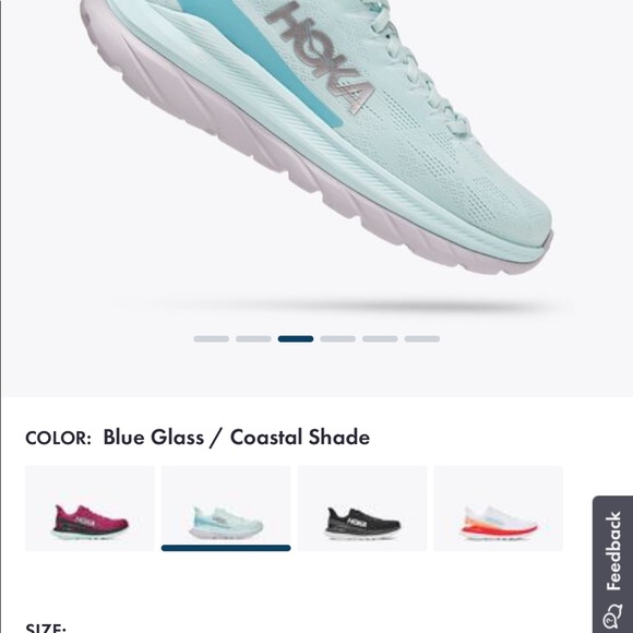 Hoka One One Women's Mach 4 Blue Glass / Coastal Shade 6 B - Picture 3 of 7